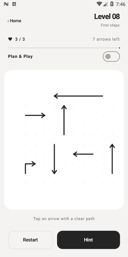 Arrow Modo — Level 8 arrow puzzle